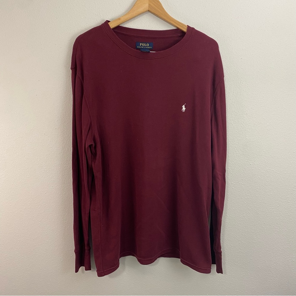 Polo Ralph Lauren Maroon Long Sleeve Mens Size XL